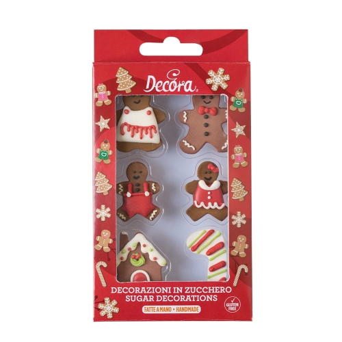 Domek z piernika dekoracja cukrowa na Święta Decora 6szt