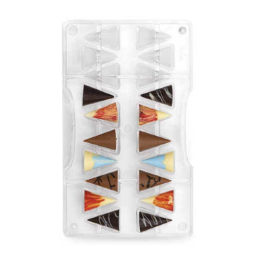 Forma do czekolady z poliwęglanu 20x Stożek Decora 3x2cm