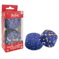 Papilotki do muffinek Gwiazdki 50x32mm Decora Niebieskie 36szt