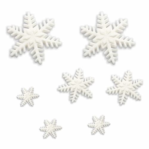 Śnieżynki dekoracje cukrowe na Święta mix 50szt