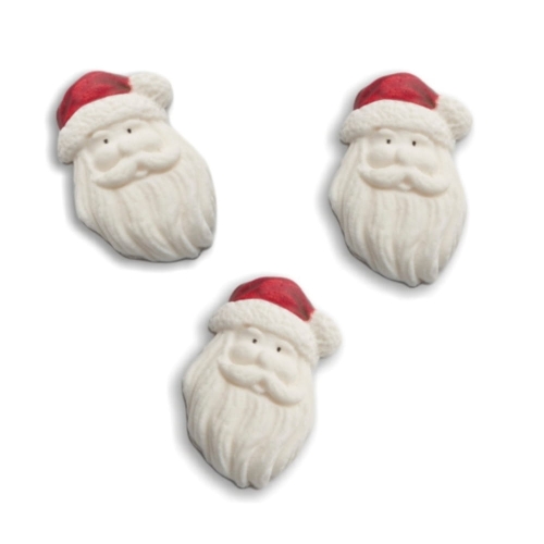 Mikołaje główki dekoracje cukrowe na Święta 70szt