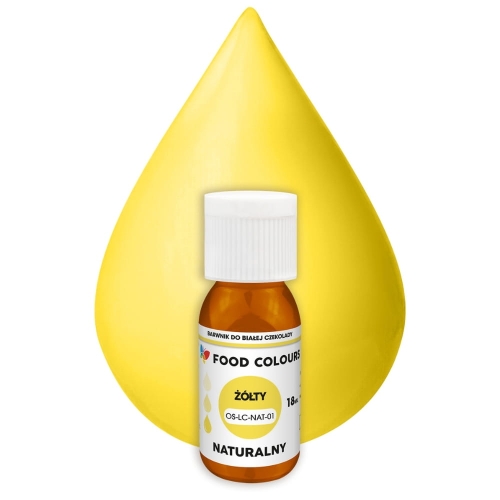 Barwnik naturalny do białej czekolady Żółty 18ml