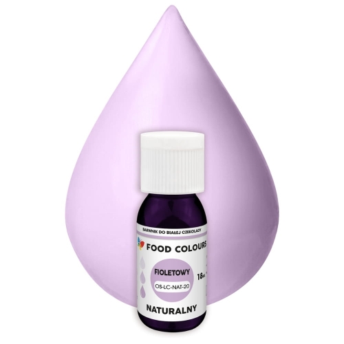 Barwnik naturalny do białej czekolady Fioletowy 18ml