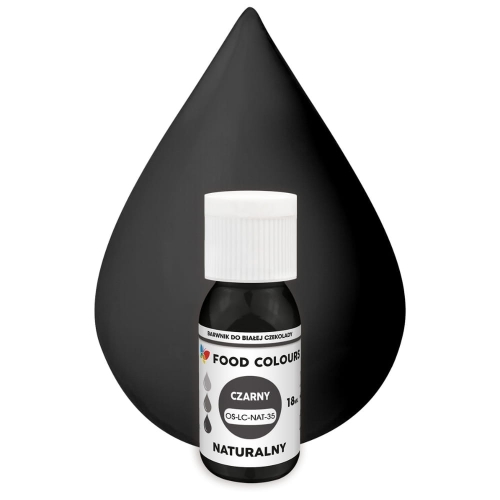 Barwnik naturalny do białej czekolady Czarny 18ml