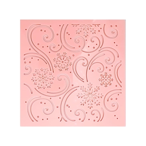 Śnieżne tło Stempel do masy cukrowej ramka XL