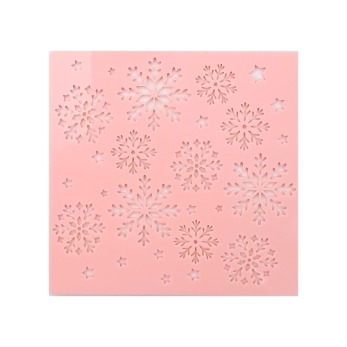 Śnieżynki Stempel do masy cukrowej ramka XL