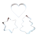 Świąteczne wykrojniki foremki  metalowe do pierników 3szt
