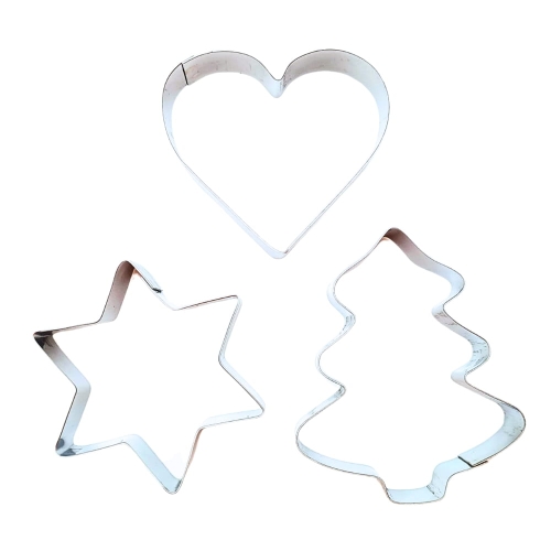 Świąteczne wykrojniki foremki  metalowe do pierników 3szt
