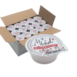 Miód wielokwiatowy nektarowy porcjowany mini porcje 90 x 25g