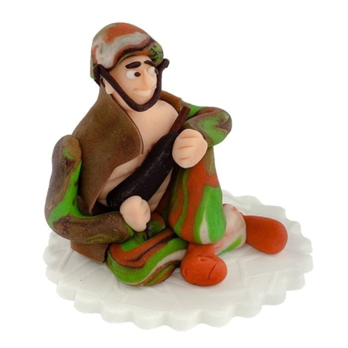 Żołnierz figurka cukrowa na tort na wieczór panieński