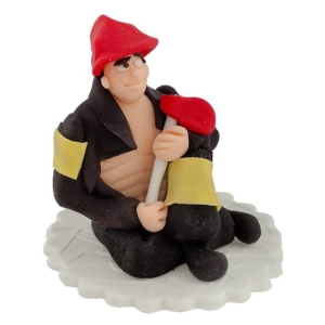 Strażak figurka cukrowa na tort na wieczór panieński