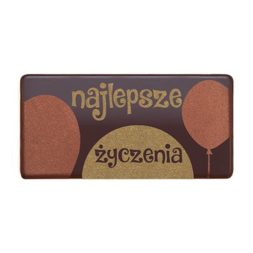 Plakietka Najlepsze Życzenia dekoracja czekoladowa 159szt