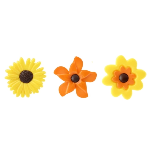 Kwiaty kwiatki dekoracja czekoladowa Barbara Decor 252szt