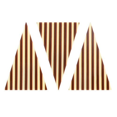 Trójkąty Linea czekoladowe dekoracje Marble Art 450szt