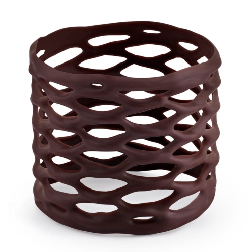 Koszyczek mini dekoracja ażurowa ciemna czekolada 42szt