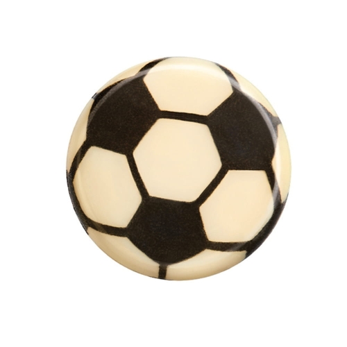 Logo "Football" dekoracja z białej czekolady