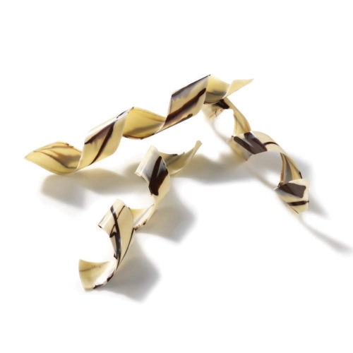 Spirala Marble 20cm czekoladowe dekoracje Hand Made 15szt