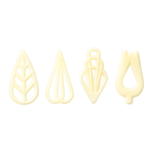 Finezja białe ażurki czekoladowe dekoracje Barbara 610szt