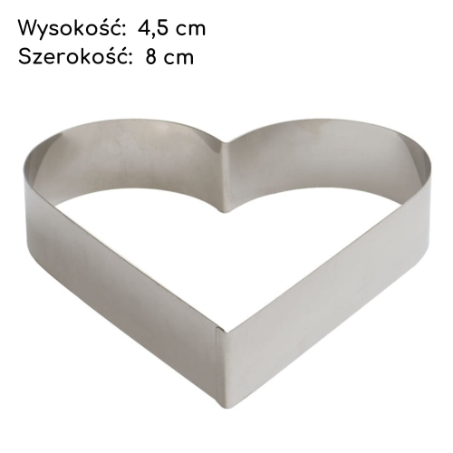 Rant cukierniczy Serce wykrojnik Decora 8x4,5cm