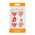 Serca Love cukrowe dekoracje na Walentynki Decora 6szt