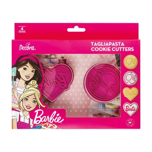 Ciasteczka Barbie 2x wykrojnik i 2x stempel Serce Walentynki