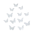 Toppery bok tortu Motyle motylki Srebrne komplet 12szt