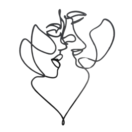 Topper bok tortu Romantyczna para Walentynki Czarny 13cm