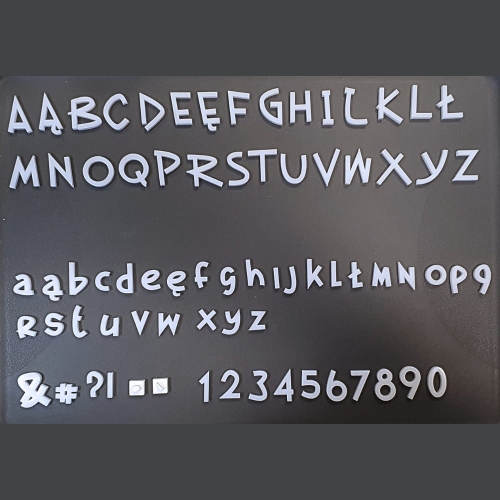 Wesoły alfabet do masy cukrowej Zestaw stempli