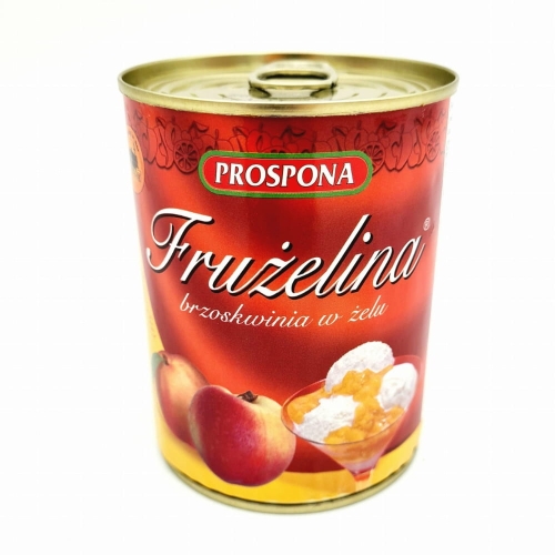 Frużelina brzoskwiniowa owoce w żelu Brzoskwinia Prospona 380g
