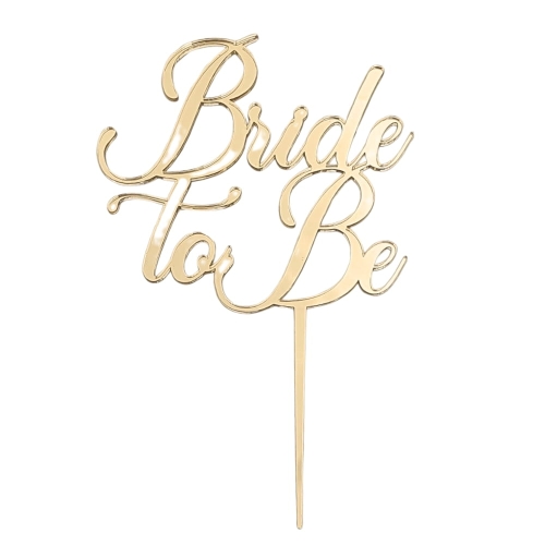 Topper na wieczór panieński Bride to Be klasyk Złoty 12cm