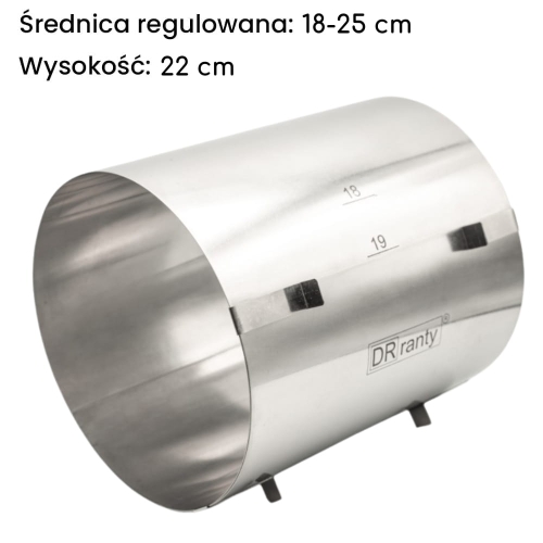 Rant cukierniczy regulowany 18-25cm Dorosiowe Ranty h22