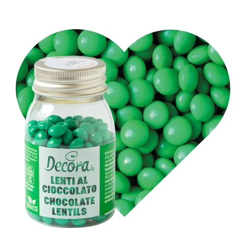 Lentilki czekoladowe ciemnozielone