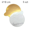Podkładki pod monoporcje 10cm dwustronne Srebrno Złote 5szt