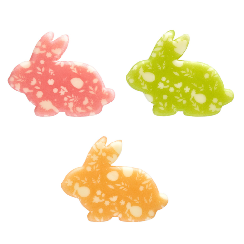 Zające na łące dekoracja czekoladowa na Wielkanoc 135szt