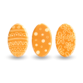 Pisanki pomarańczowe dekoracja czekoladowa Wielkanoc 165szt