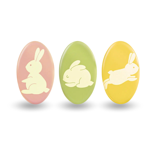Kolorowe zające dekoracja czekoladowa na Wielkanoc 165szt