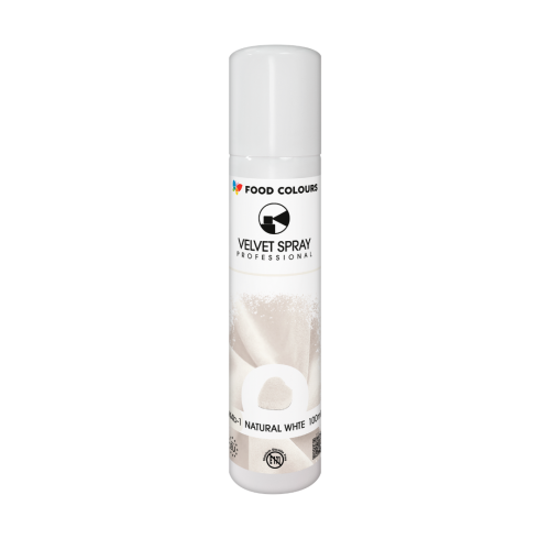 Zamsz w sprayu Food Colours Velvet Naturalna Biel Biały 100ml