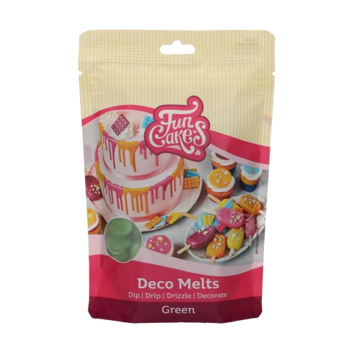 Zielona polewa zastygająca Drip pastylki Deco Melts FunCakes