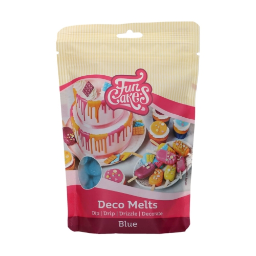 Niebieska polewa zastygająca Drip pastylki Deco Melts FunCakes
