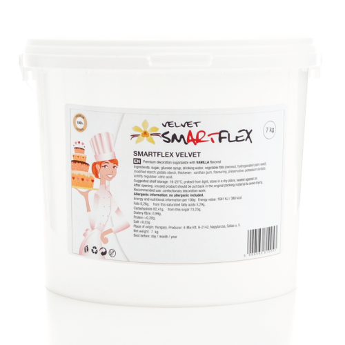 Masa cukrowa na tort Smartflex Velvet waniliowa Biała 7kg