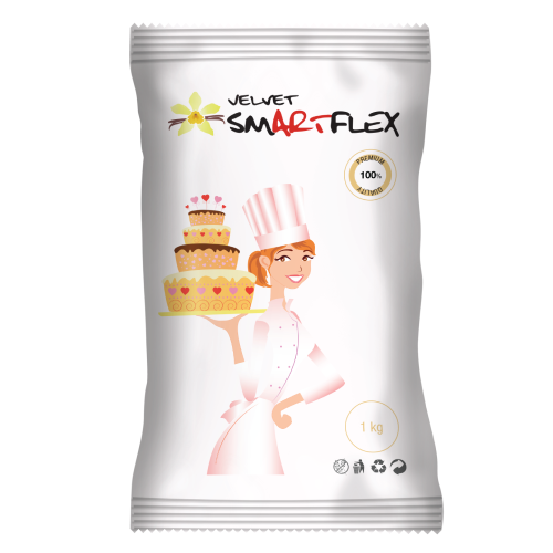 Masa cukrowa na tort Smartflex Velvet waniliowa Biała 1kg