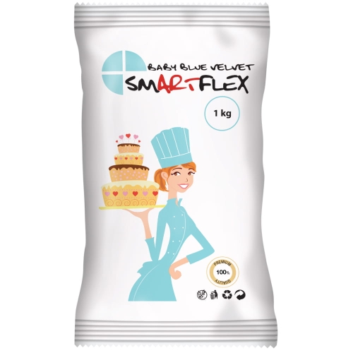 Masa cukrowa na tort Smartflex Colour Velvet Błękitna 1kg
