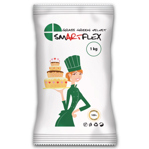 Masa cukrowa na tort Smartflex Colour Velvet Zielona 1kg