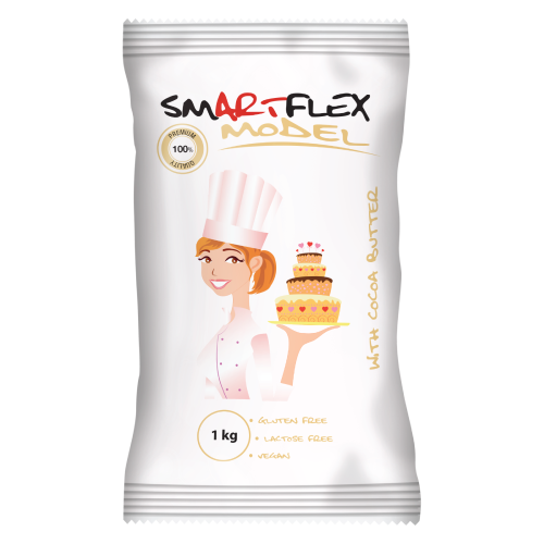 Masa cukrowa Smartflex Model z masłem kakaowym Biała 1kg
