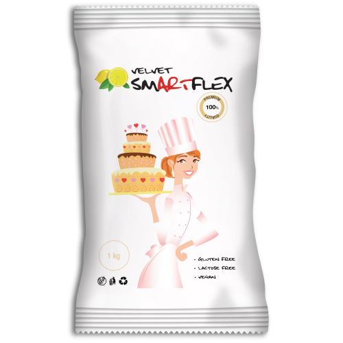 Masa cukrowa na tort Smartflex Velvet cytrynowa Biała 1kg