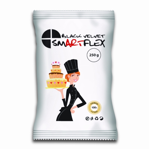 Masa cukrowa na tort Smartflex Colour Velvet Czarna 250g