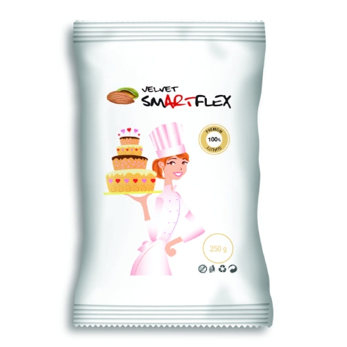 Masa cukrowa na tort Smartflex Velvet migdałowa Biała 250g