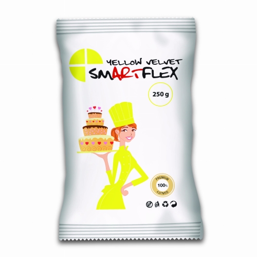 Masa cukrowa na tort Smartflex Colour Velvet Żólta 250g