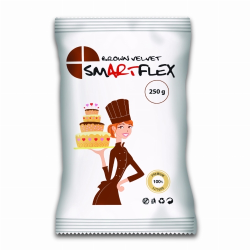 Masa cukrowa na tort Smartflex Colour Velvet Brązowa 250g