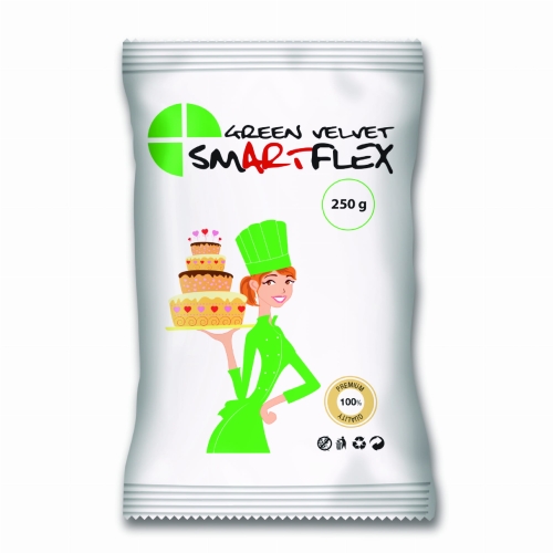 Masa cukrowa na tort Smartflex Colour Velvet Zielona 250g